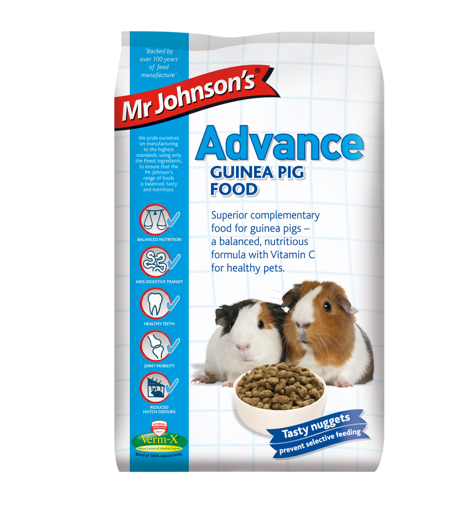 Mr Johnson's Advance Guinea Pig Food bag, front of pack