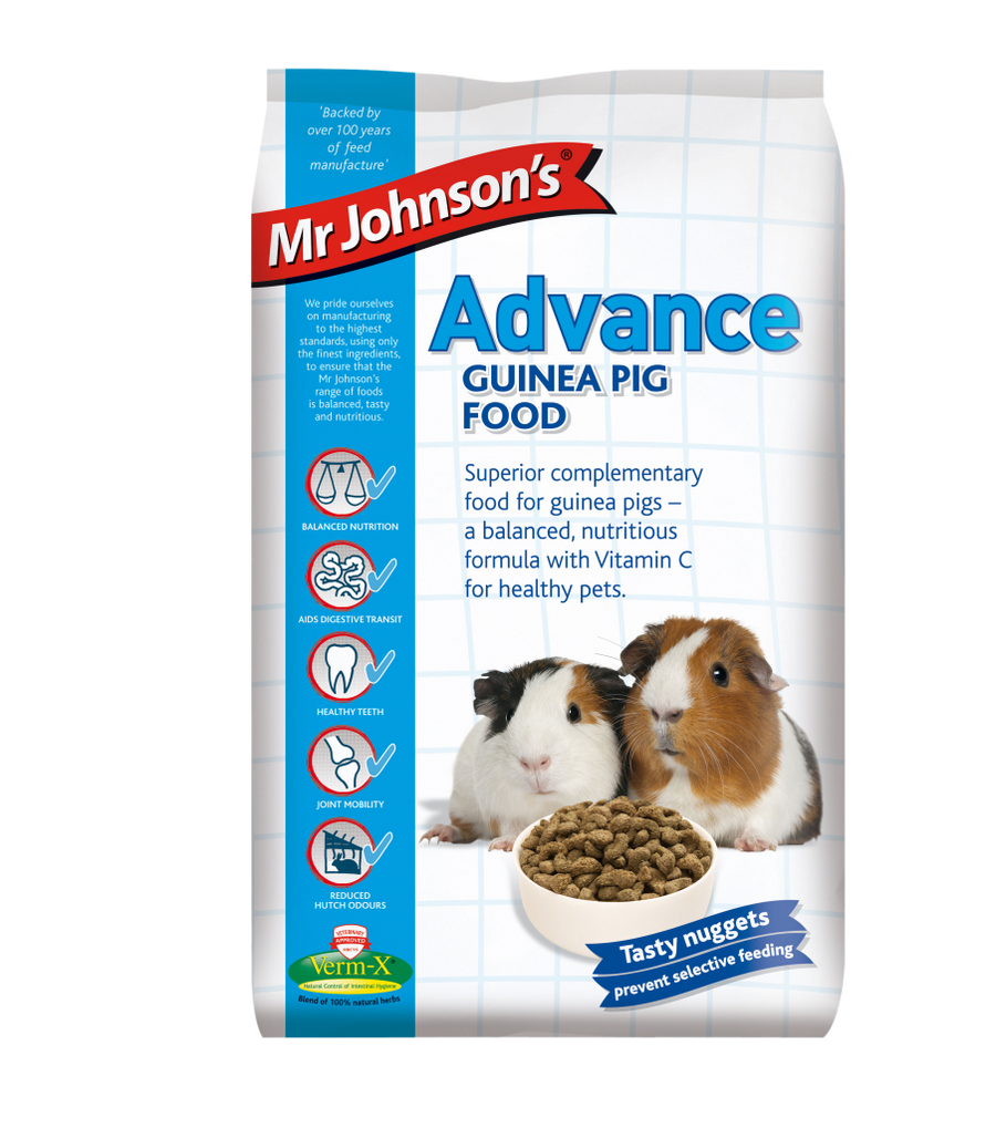 Mr Johnson's Advance Guinea Pig Food bag, front of pack