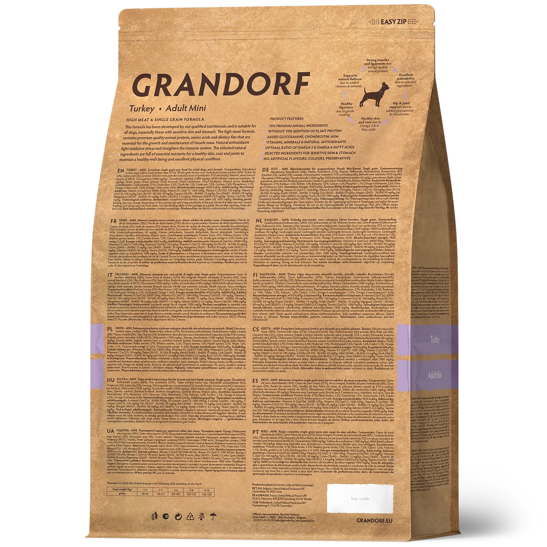 Grandorf Turkey for Small Breed Adult Dogs