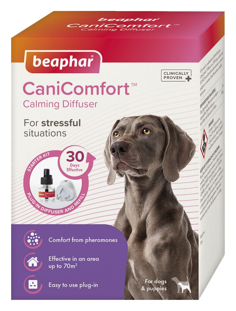 Beaphar CaniComfort Calming Diffuser for dogs, front of pack, 30 day starter kit