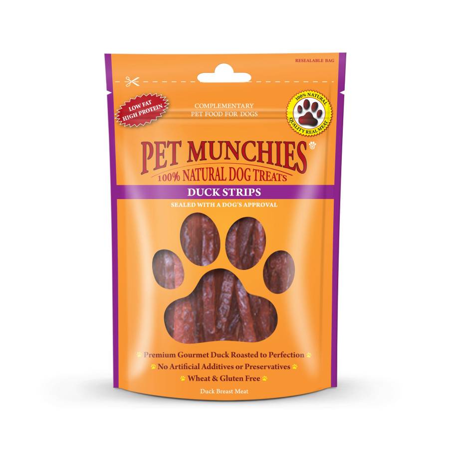 pet munchies duck strips