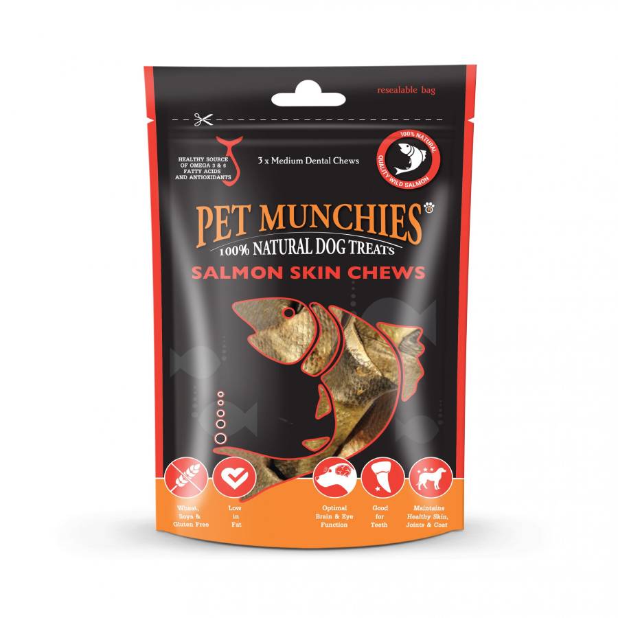 pet munchies wild salmon skin chews