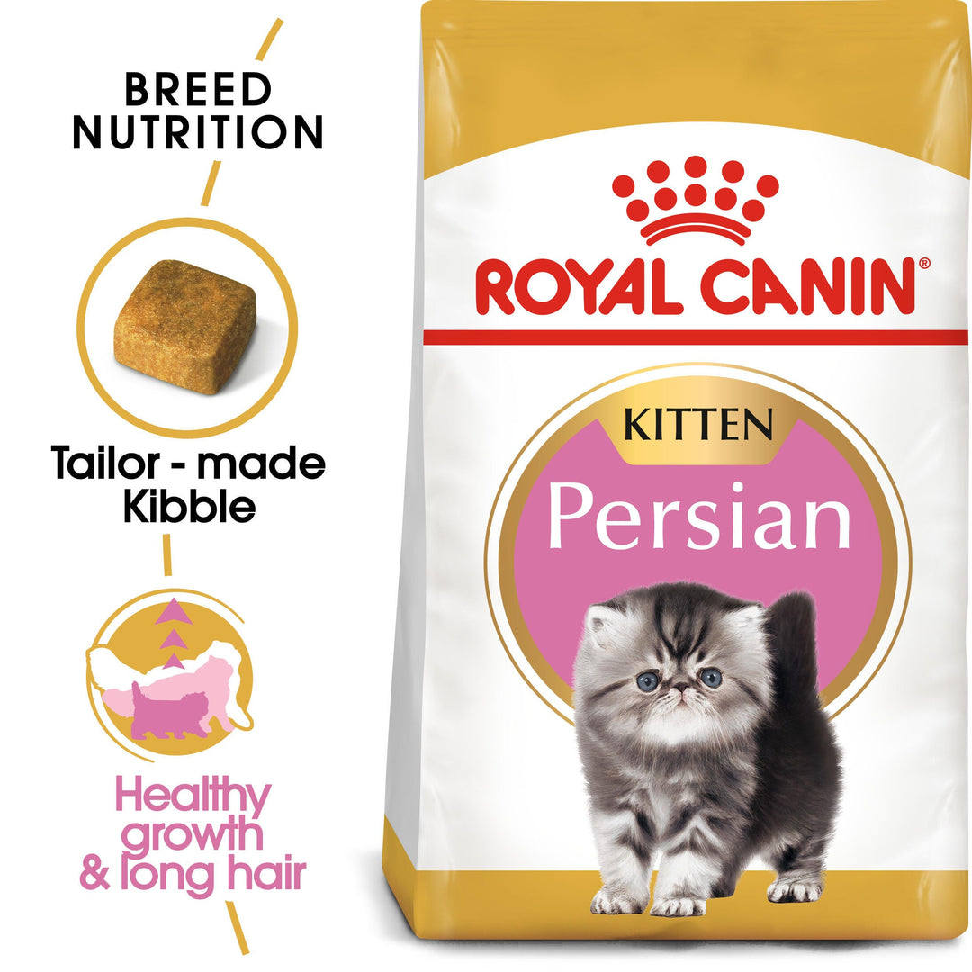 Royal Canin Persian Kitten breed nutrition: tailor made kibble for healthy growth and long hair