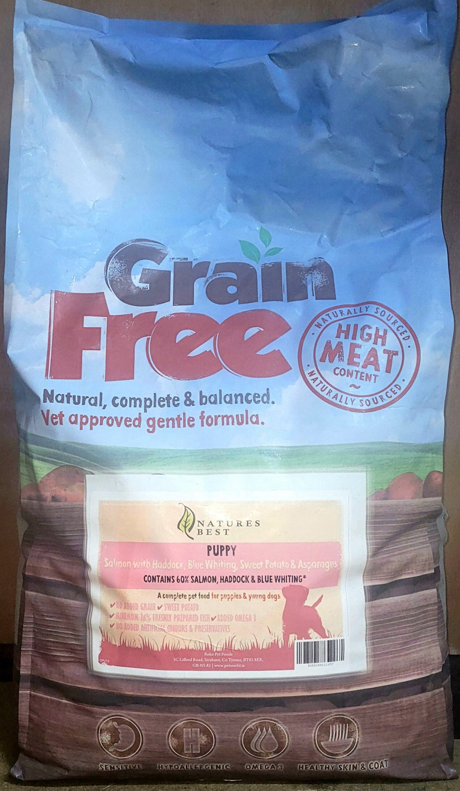 Grain Free Puppy Dog Food - Salmon with Haddock, Blue Whiting and Sweet potato - PetWorld