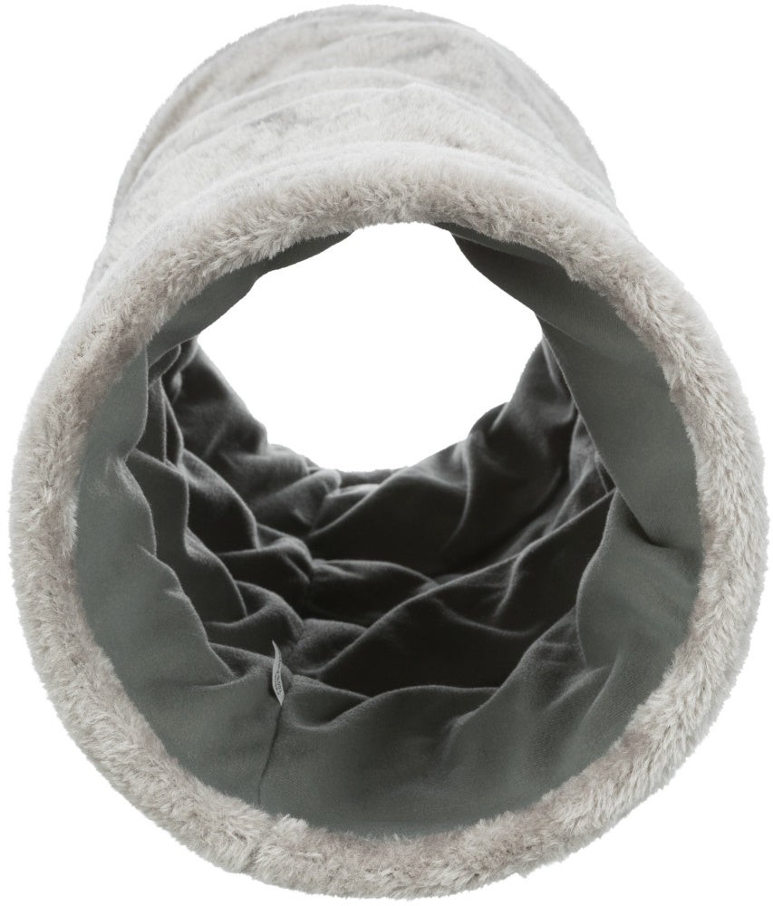 Trixie Cat Playing Tunnel Plush Fabric (Grey) - PetWorld