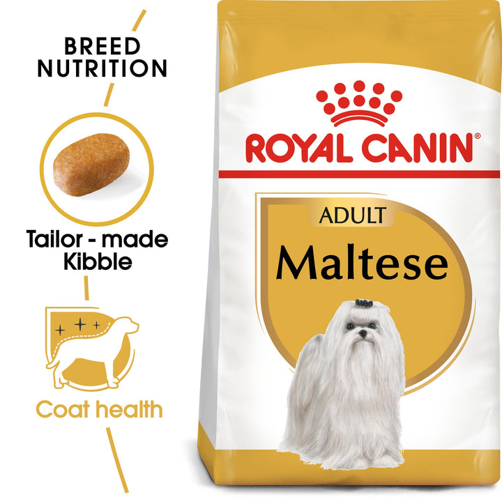 Royal Canin Maltese Adult bag with tailor made kibble and coat health benefit