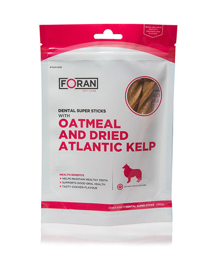 Foran Pet Care Oatmeal & Dried Atlantic Kelp dental sticks official product image