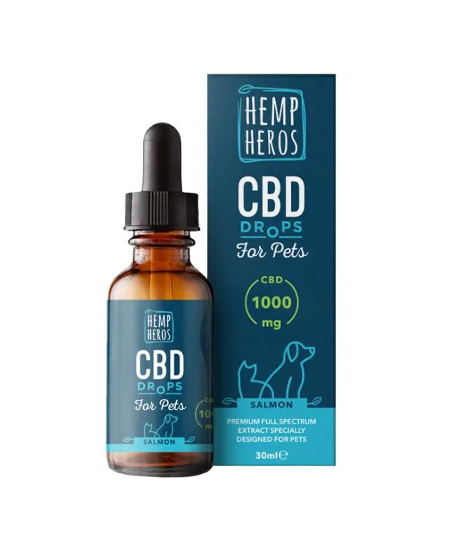 Hemp Heros  CBD+ Oil for Pets Full Spectrum & Salmon Infused