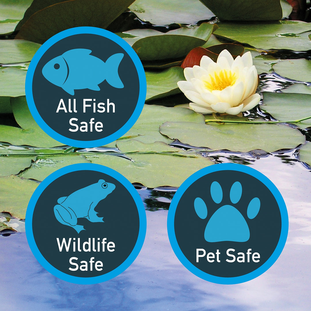 NT Labs barley straw graphic: all fish safe, wildlife safe and pet safe