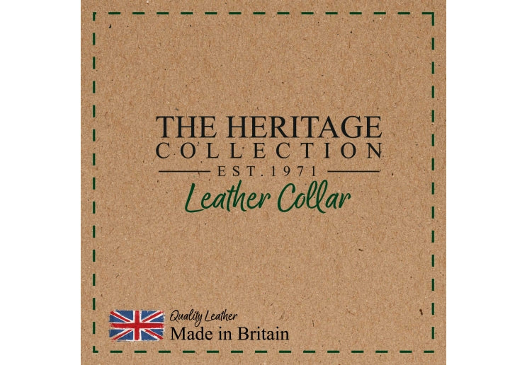 Ancol Heritage Leather Sewn Half Lined Collar Red