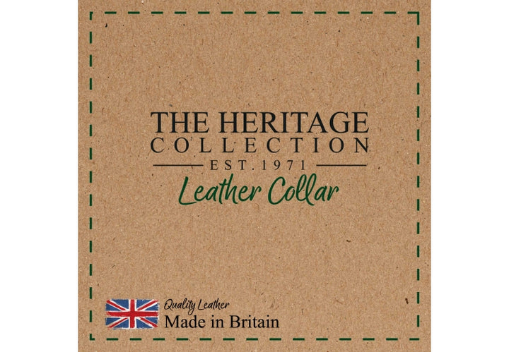 Ancol Heritage Leather Sewn Half Lined Collar Red