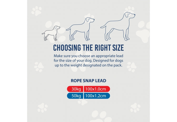 Ancol Viva Rope Snap Lead Reflective Blue