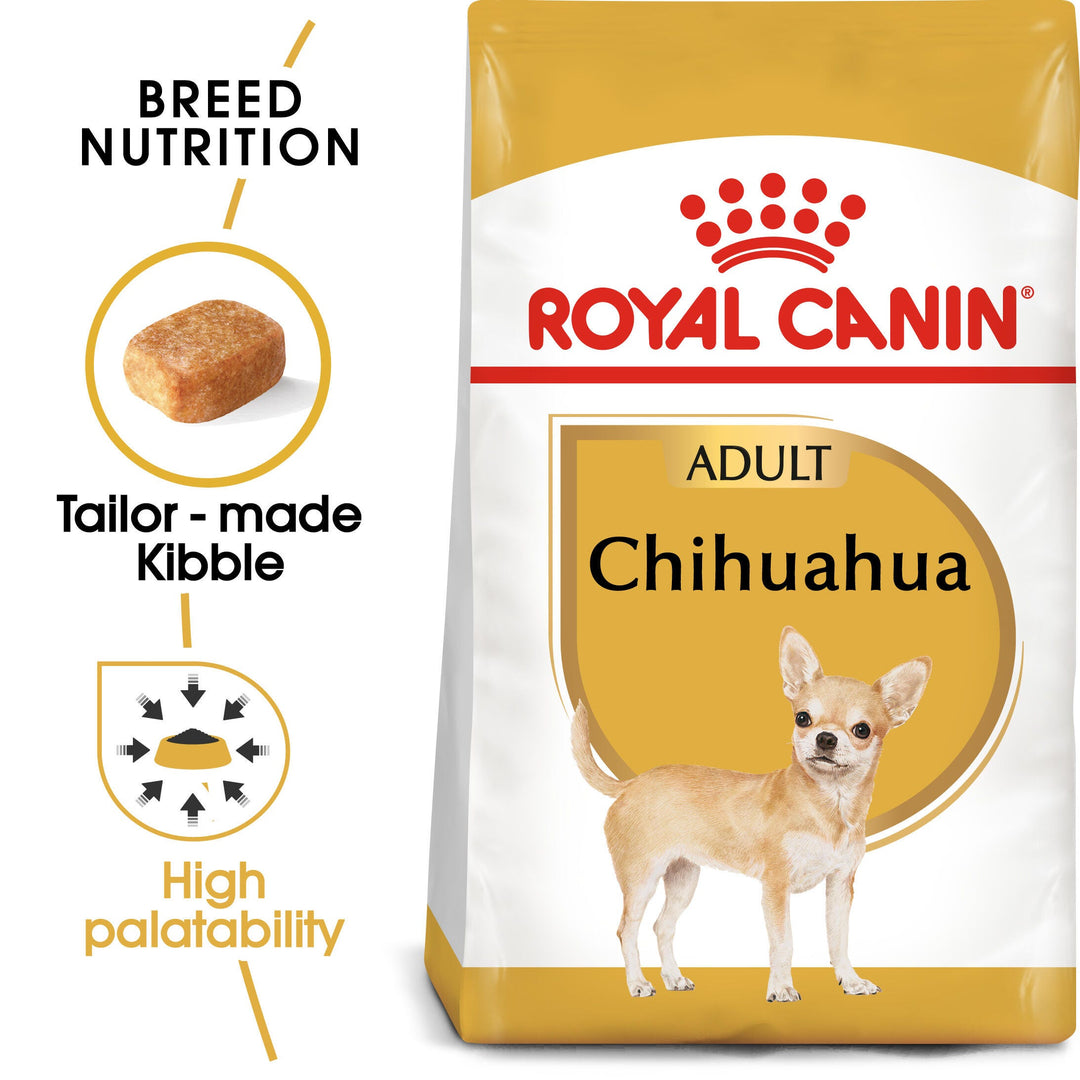 Royal Canin Chihuahua Adult breed nutrition: tailor made kibble and high palatability
