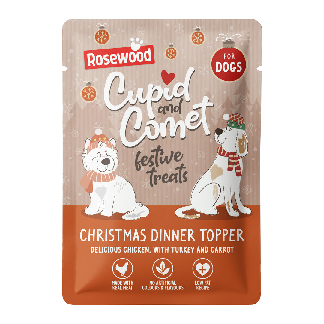 Cupid and Comet Christmas Dinner Topper For Dogs 85g