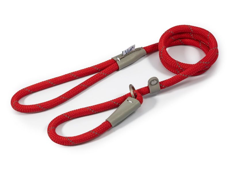 VIVA ROPE SLIP LEAD RED 10MMX1.2M