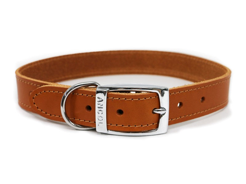 Ancol S2 Sewn Lined Dog Collar Tan 14"