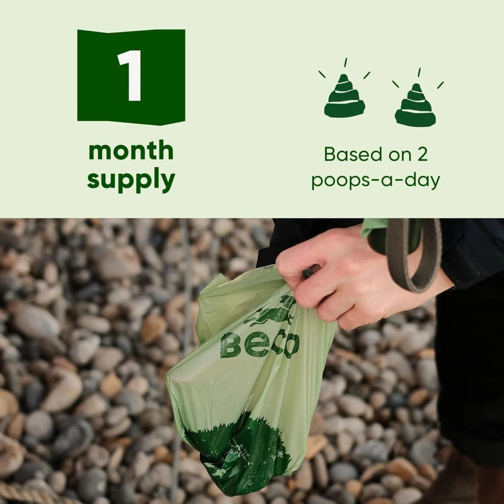 BECO Poop Bags Unscented With Handle Pack of 120