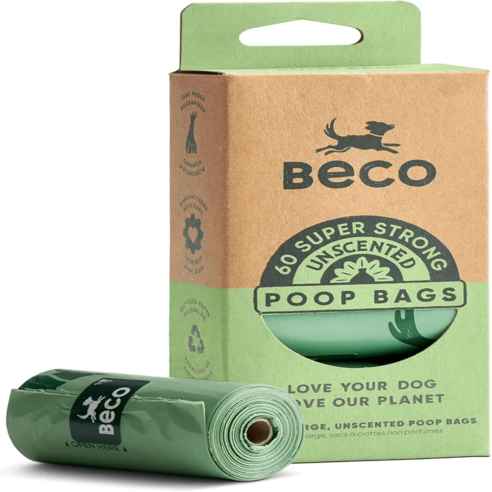 Beco Unscented Poo Bags with Handle, 60