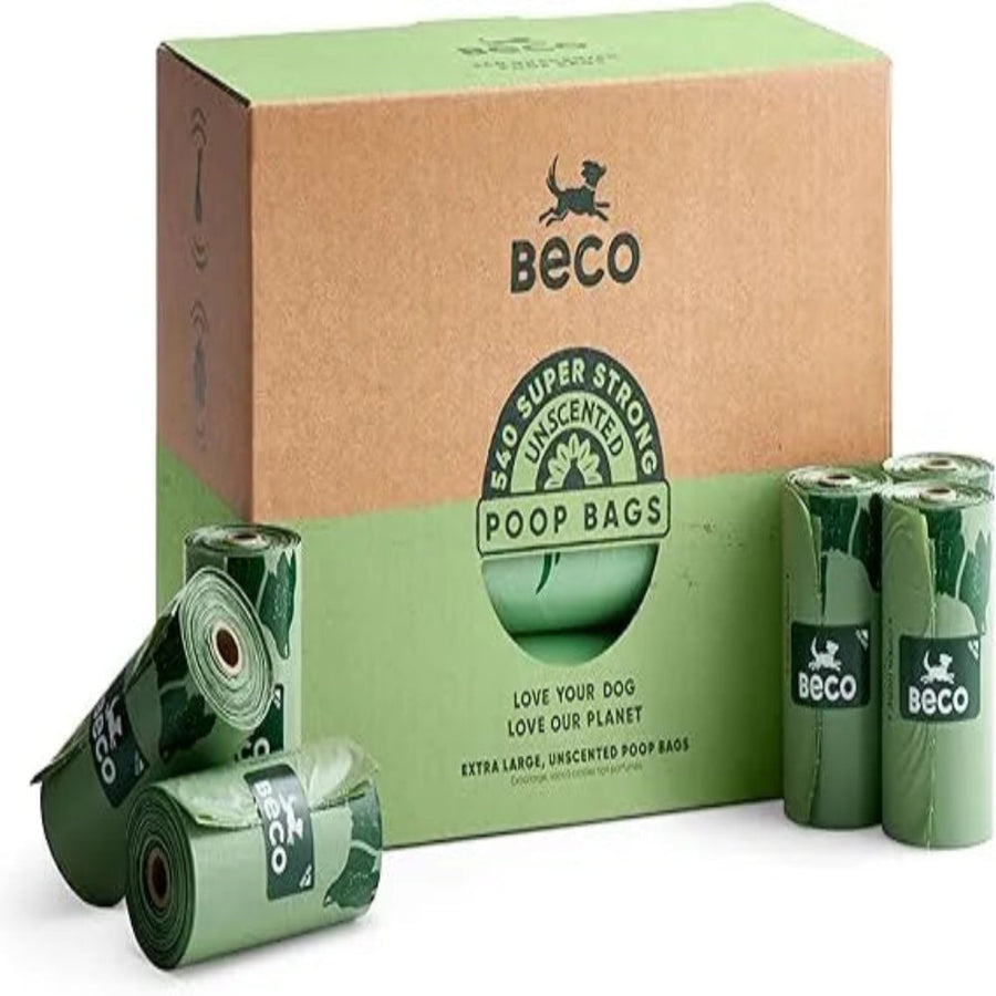 BECO Unscented Biodegradable Poop Bags, Pack of 540