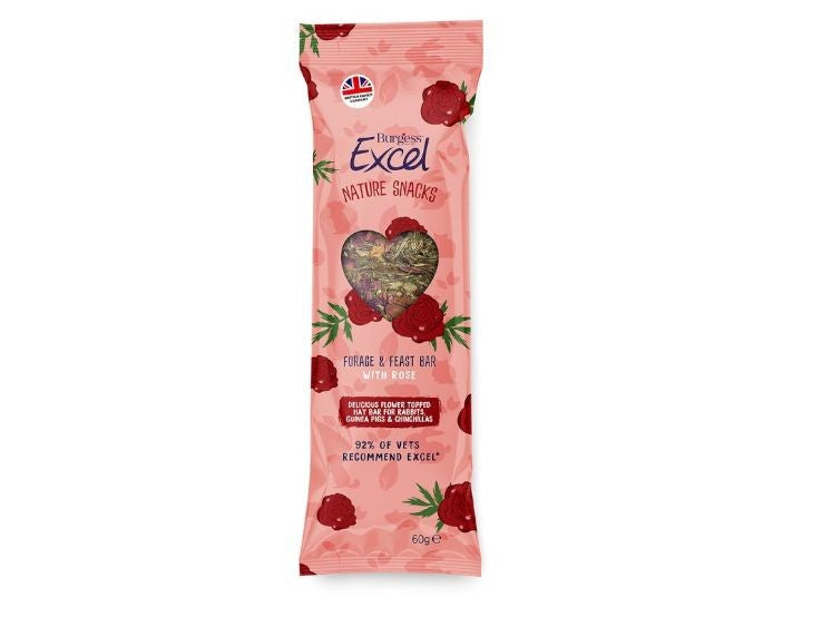 Burgess Excel Forage and Feast Bar rose 60g