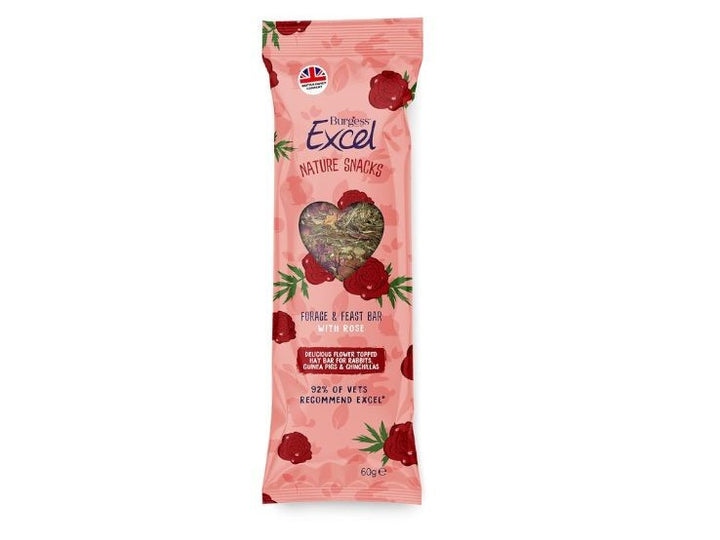 Burgess Excel Forage and Feast Bar rose 60g