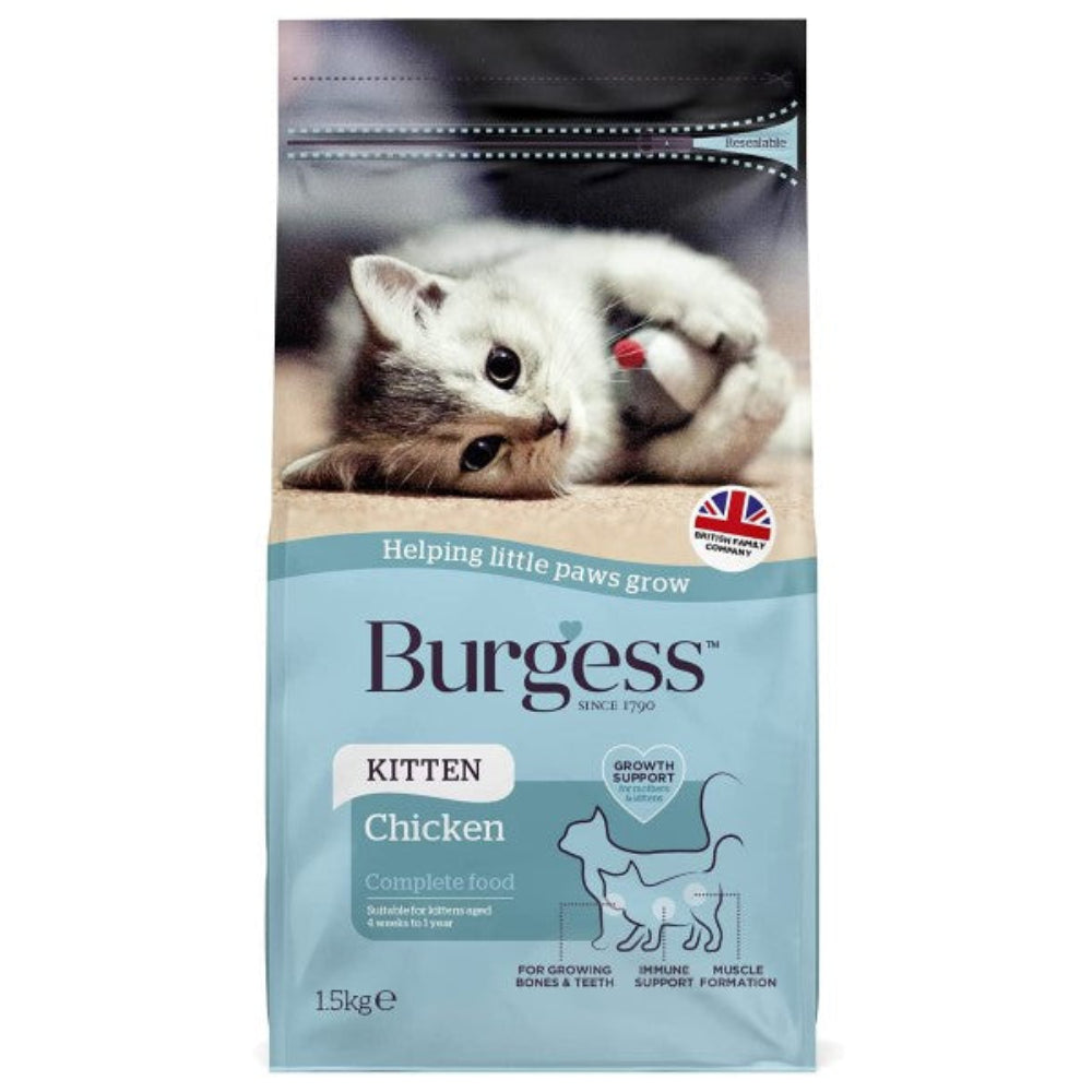 Burgess Dry Kitten Food Chicken 1.5kg