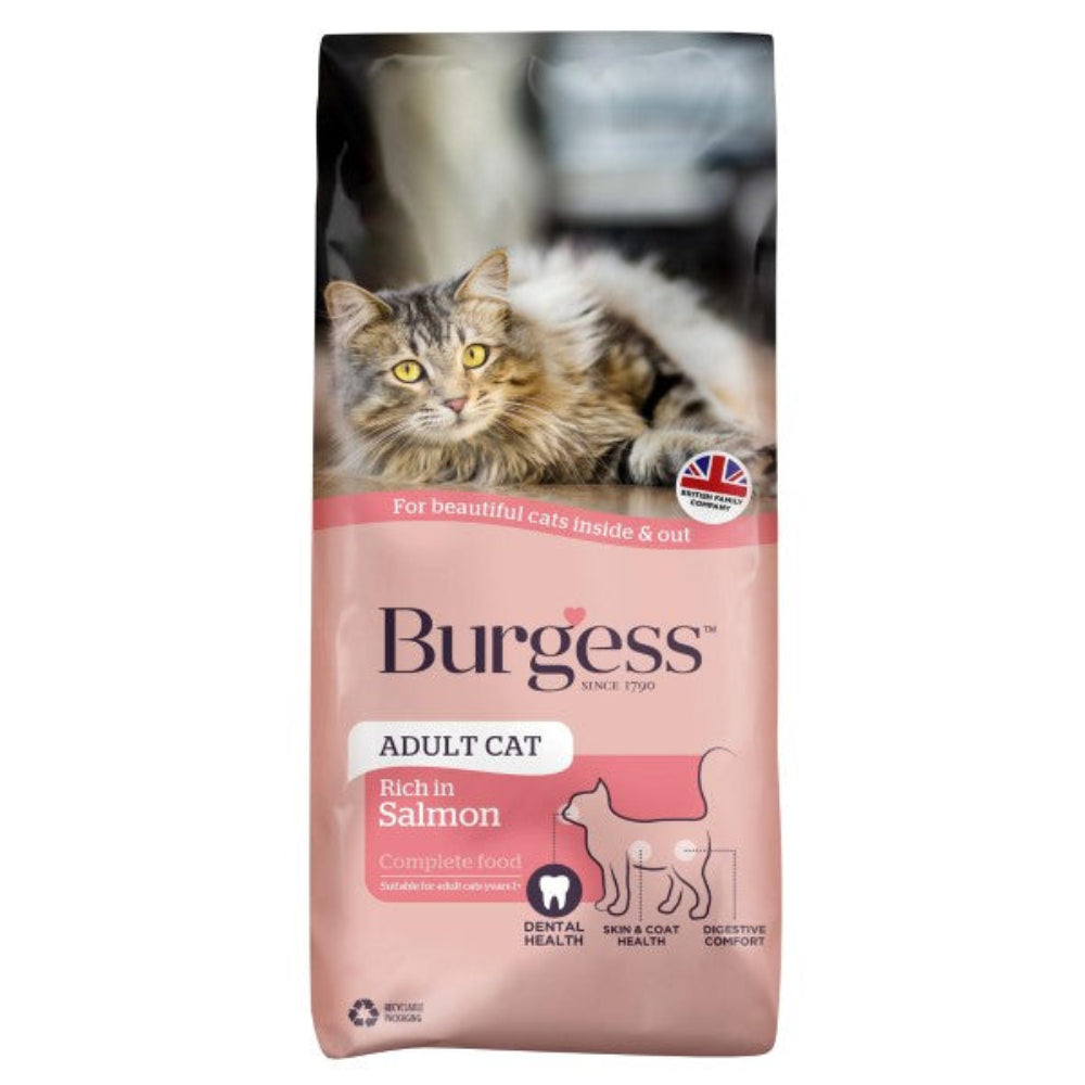 Burgess Adult Dry Cat Food Scottish Salmon 1.5kg