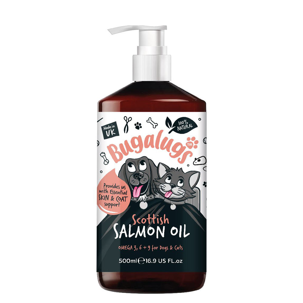 Bugalugs Salmon Oil Supplement for Dogs & Cats 500ml