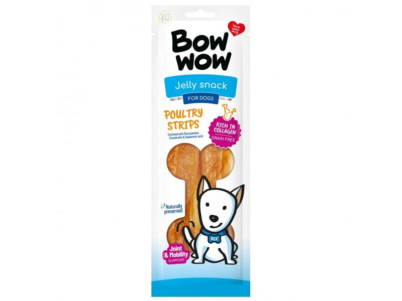 Bow Wow Poultry Strip Jelly Snack 60g