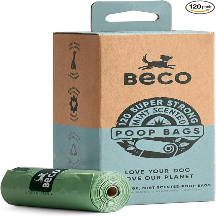 Beco Mint Scented Poop Bags, Pack of 120
