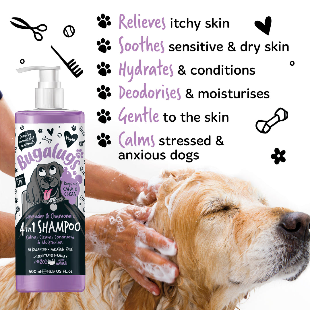 Bugalugs 4 in 1 Dog Lavender & Chamomile Shampoo - PetWorld