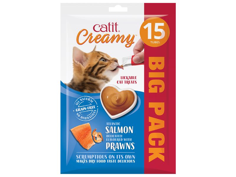 CATIT CREAMY TREATS SALM&PRAWN 15PK