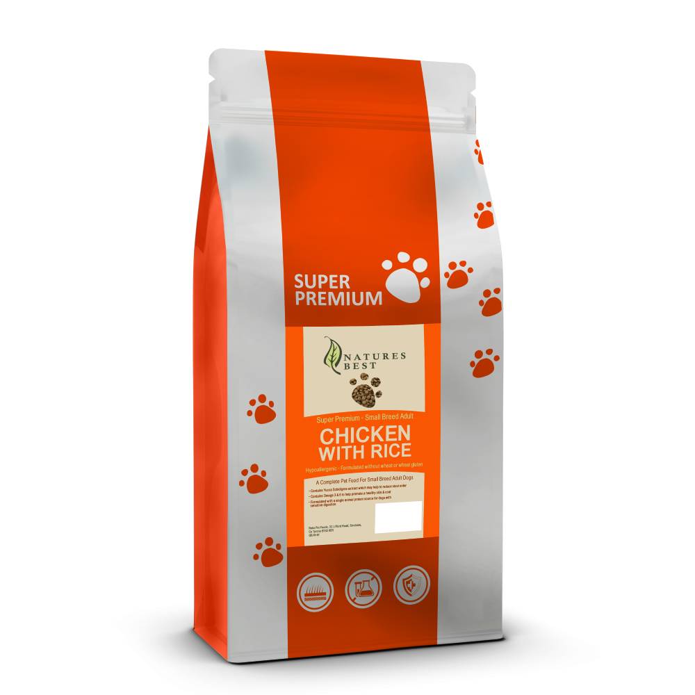 super premium chicken and rice dog food