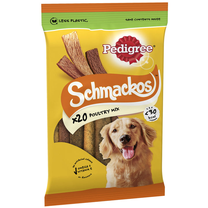 Pedigree Schmackos Dog Treats with Poultry, 20 pack
