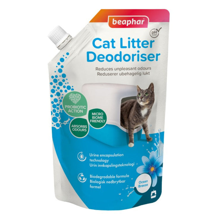 Beaphar Cat Litter Deodoriser Ocean Breeze 400g pouch, front