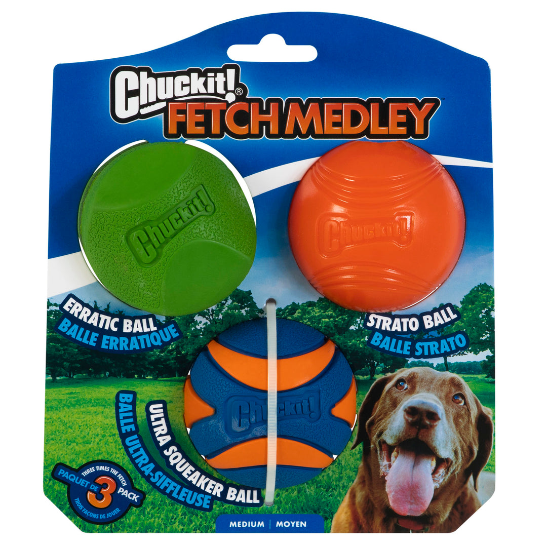Chuckit! Fetch Medley 3 Pack Dog Toy Set