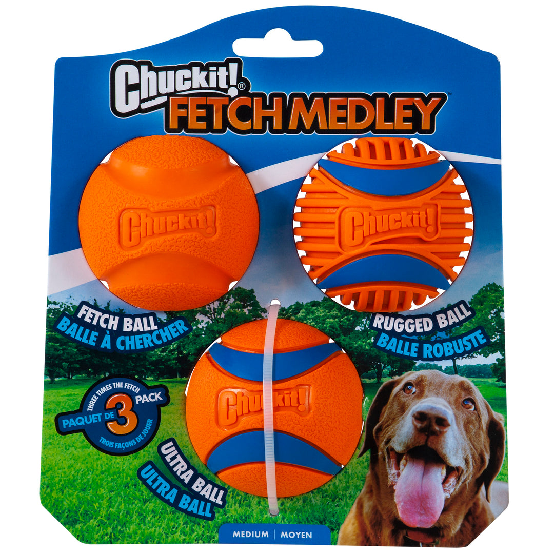 Chuckit! Fetch Medley Rugged 3 Pack Dog Toy