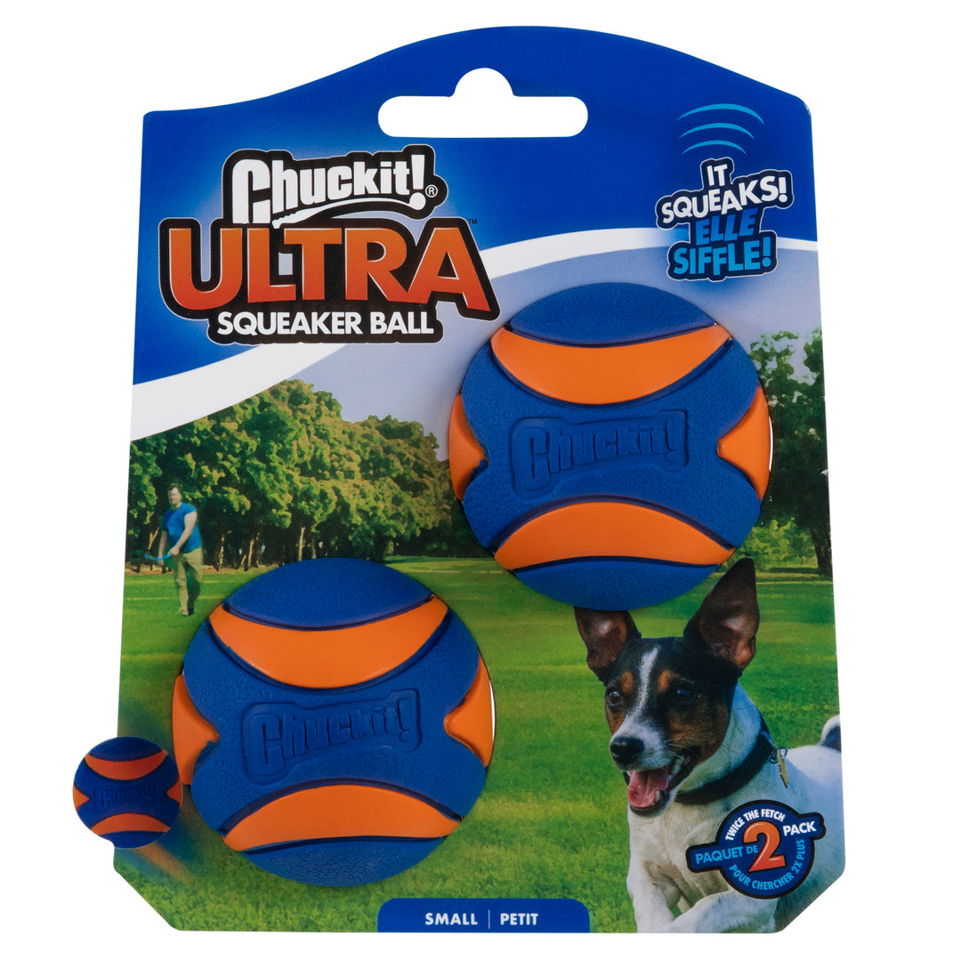 Chuckit! Ultra Squeaker Ball Dog Toy – Medium 2 Pack