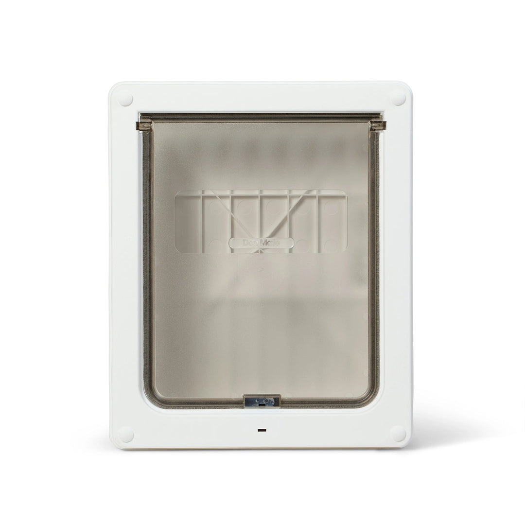 Dog Mate 215 medium dog door in white, front view