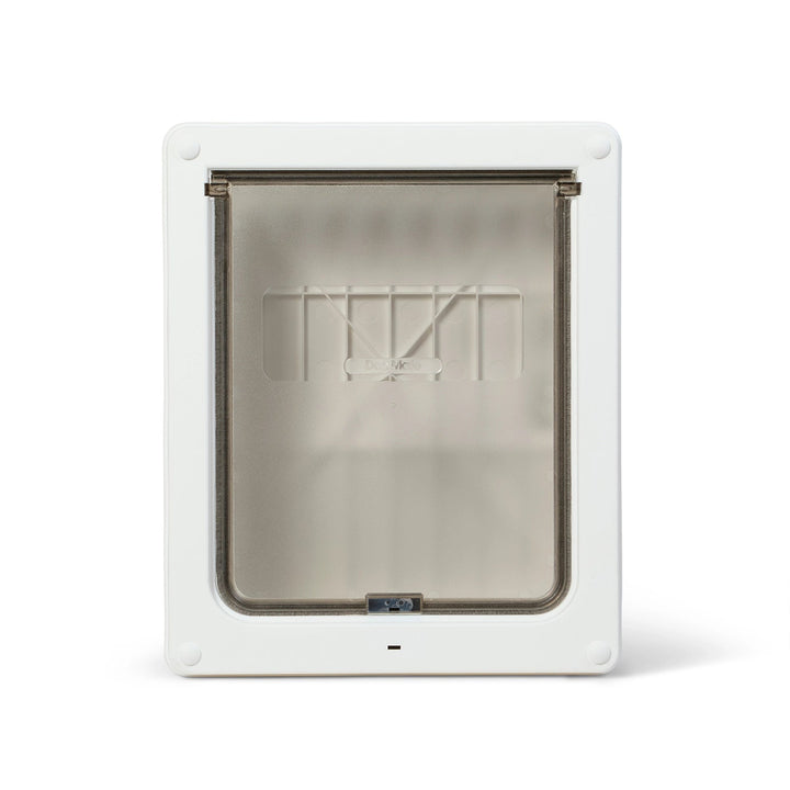 Dog Mate 215 medium dog door in white, front view