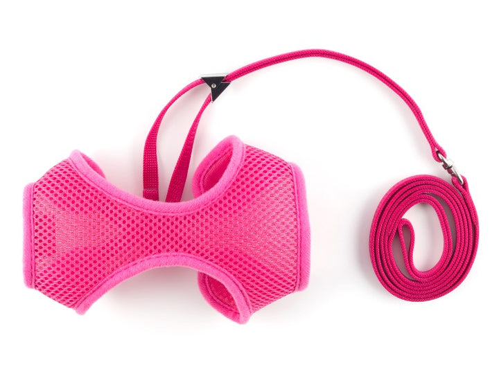 CAT HARNESS & LEAD SET PINK SMALL