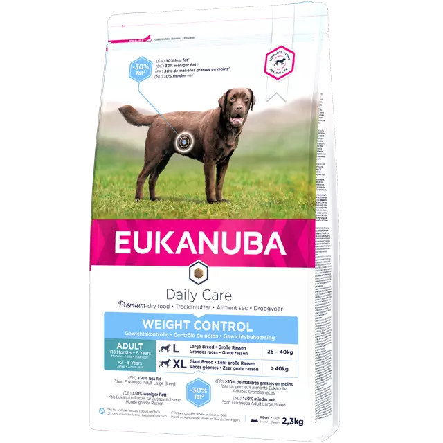 DRY DOG FOOD FOR ADULT LARGE BREED DOGS - WEIGHT CONTROL