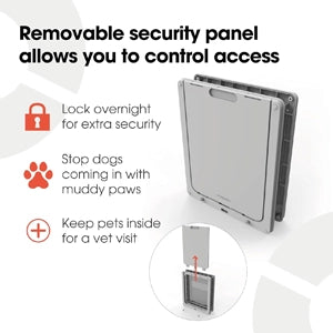 Dog Mate Lockable Medium Dog Door – White