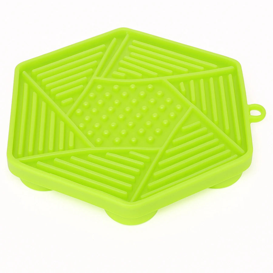Green dog lick mat

