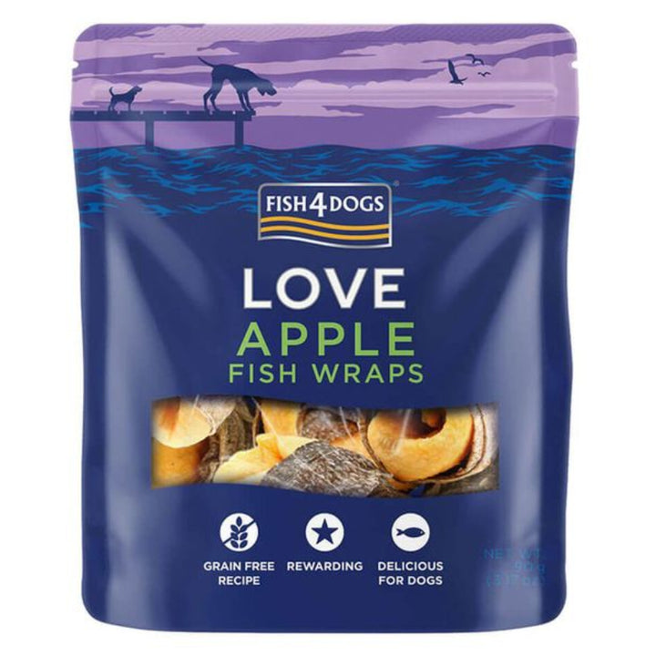 Fish 4 Dogs Love Apple Fish Wraps 90g