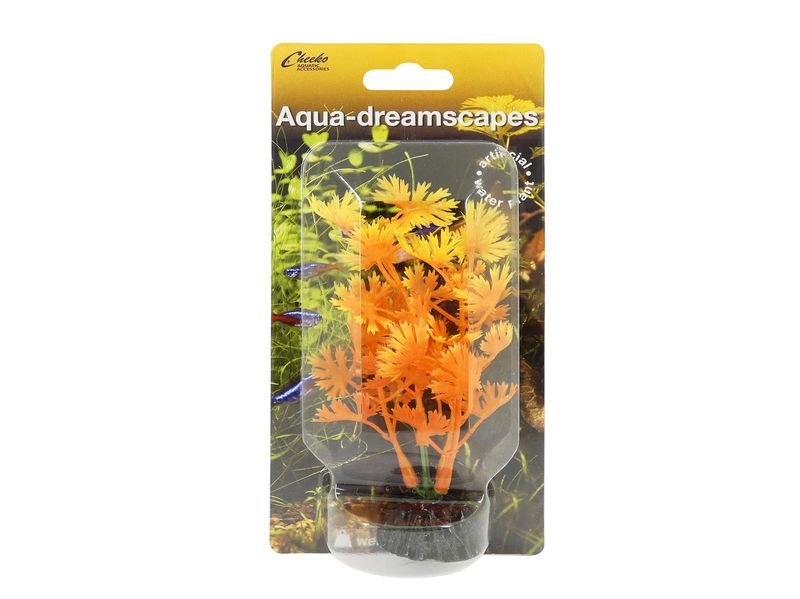 Flame Varigated Grass Plastic Plant 4" 10cm - PetWorld