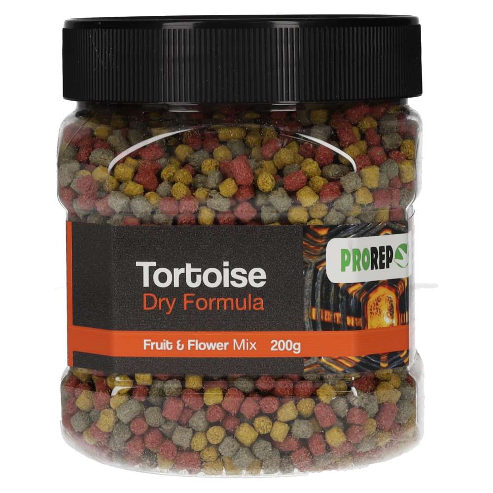 ProRep Tortoise Dry Formula Fruit and Flower Mix 200g tub, front