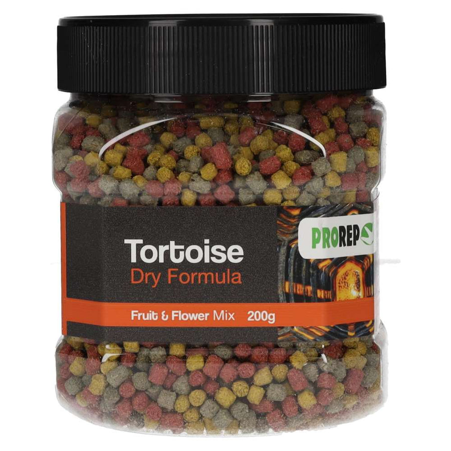 ProRep Tortoise Dry Formula Fruit and Flower Mix 200g tub, front