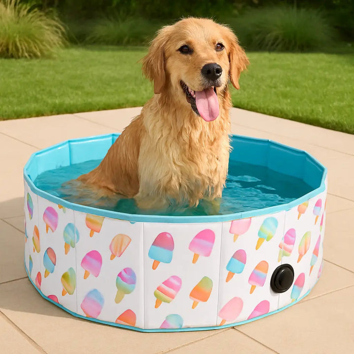 Foldable Dog Pool For Outdoor Fun