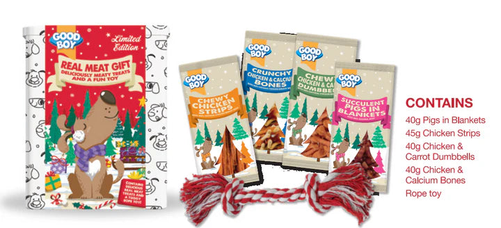 Good Boy Real Meat Dog Treat Gift Tin